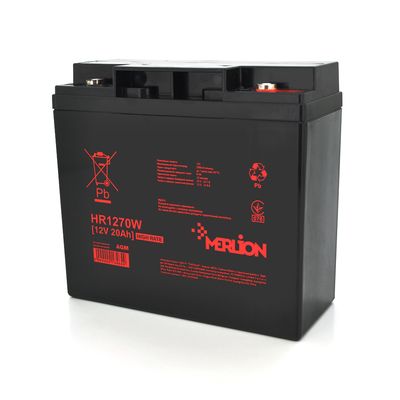 Аккумуляторна батарея MERLION HR1270W, 12V 20Ah ( 181 х 77 х 167 (167) ), Q4 HR1270W фото