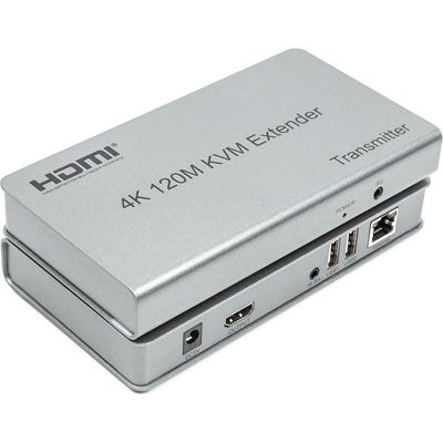 Удлинитель HDMI сигнала HDMI 4K/30hz, до 120м, через CAT5E/6 (HDES120-KVM) HDES120-KVM фото