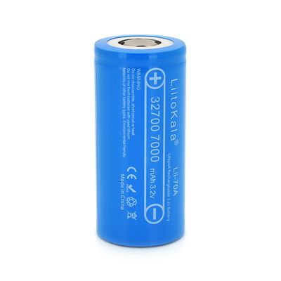 Аккумулятор 32700 LiFePO4 LiitoKala Lii-70A, 7000mah （6500-7000mah, 30A, 3.2V (2.5-3.65V), Blue, PVC 32700 фото