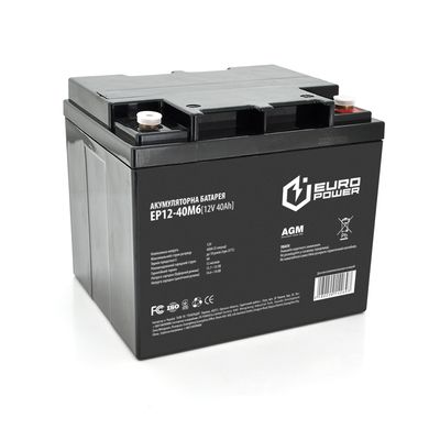 Аккумуляторная батарея EUROPOWER AGM EP12-40M6 12 V 40Ah (196 x 165 x 173) Black Q1 EP12-40M6 фото