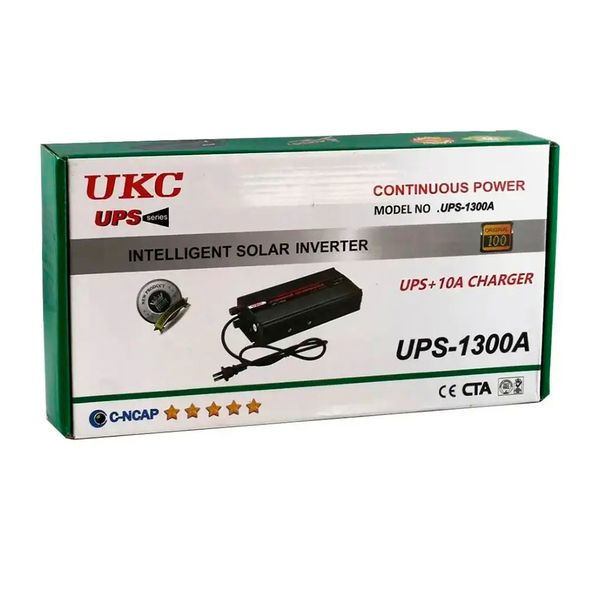 Інвертор напруги UKC 800ВА(400Вт)+CHARGE 8A, 12/220V approximated, 1 універсальна розетка, Box UKC800ВА+C фото