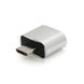 Перехідник USB2.0(AF) OTG => microUSB(M), Silver, Пакет YT-AF/M фото 1