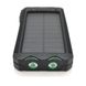Power bank 30000 mAh Solar,2хFlashlight,5V/200mA, Input:5V/2A(microUSB), Output:5V/2A(2хUSB), rubberized case, Black/Green, BOX RH-30000N фото 4