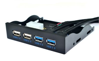 Контролер в відсік 3,5 "2xUSB3.0 + 2xUSB2,0, 4 порту, 20pin to 2 port USB 3.0 YT-CC-2xUSB3.0+ 2xUSB фото