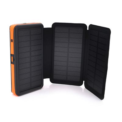 Power bank RH-20000N6W 20000mAh Solar, Flashlight,Input:5V/2A(microUSB,TypeC),Output:5V/2А(2xUSB),Wireless charger,PD/QC3.0,rubberized case,Orange,BOX RH-20000N6W фото