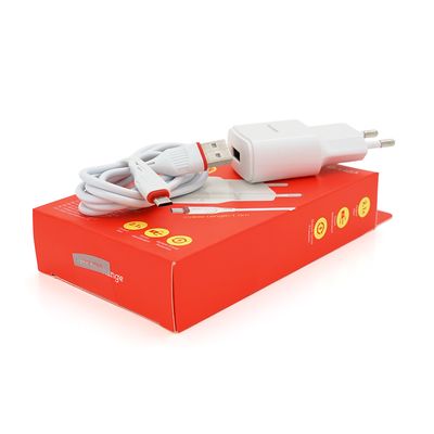 Набір BOROFONE BA48A СЗУ 1xUSB+ кабель Micro, 2.1A, 1м, White, Box BA48AWm фото