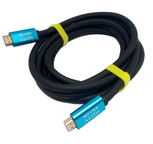 Кабель Merlion HDMI-HDMI 4Kx2K Ultra HD, 5.0m, v2,0, круглый Black, коннектор Blue, Blister-box, Q50 YT-HDMI(M)/(M)4KV2.0-5.0m фото