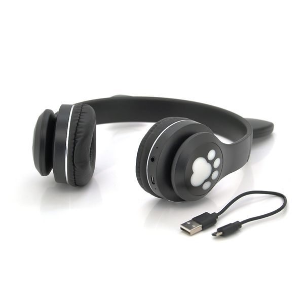 Бездротові Bluetooth навушники Cat Ear VZV-23M Led, Black VZV-23MB фото