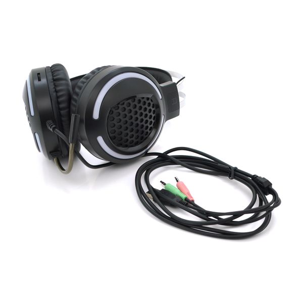 Ігрові навушники з мікрофоном iKAKU KSC-454 YOUMING, Black, jack3.5+2xUSB, підсвічування, Box, (230*187*105) 0,364кг KSC-454 фото
