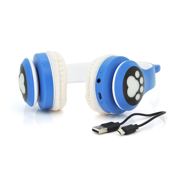 Бездротові навушники Bluetooth Cat Ear VZV-23M Led, Blue VZV-23MBe фото