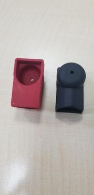 Набор защитных колпачков красный+черный для АКБ под болт, цена за пару 44mm*25mm*20mm KIT3in1silver фото