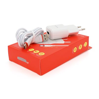 Набір BOROFONE BA48A СЗУ 1xUSB+ кабель Type-C, 2.1A, 1м, White, Box BA48AWc фото