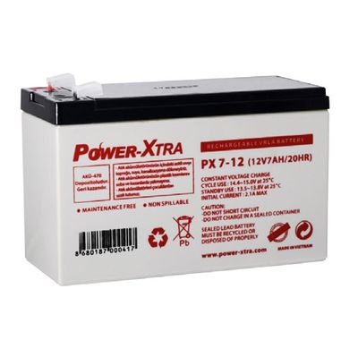 Аккумуляторная батарея AGM Power-Xtra PX7-12(28W), Gray Case, 12V 7.0Ah ( 151 х 65 х 94 (100) ) Q5 PX7-12 фото