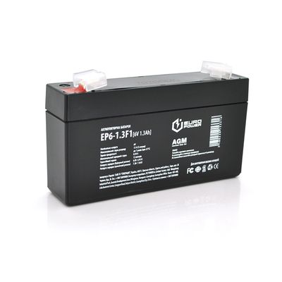Аккумуляторная батарея EUROPOWER AGM EP6-1.3F1 6 V 1.3 Ah ( 95 x 25 x 50 (55) ) Black Q40 EP6-1.3F1 фото