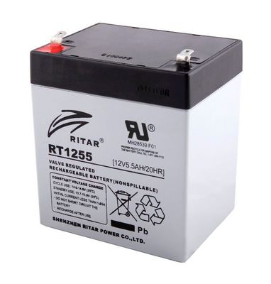 Аккумуляторная батарея AGM RITAR RT1255, Black Case, 12V 5.5Ah ( 90 х 70 х 101 (107) ) Q10 RT1255 фото