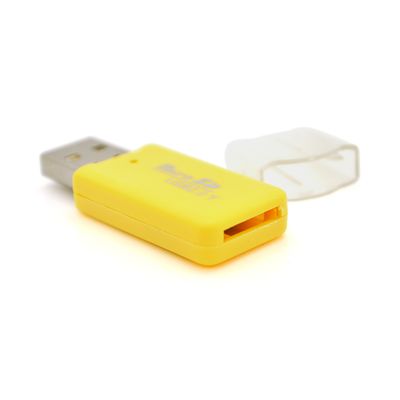 Кардридер универсальный MERLION CRD-1VL TF/Micro SD, USB2.0, Yellow, OEM Q100 CRD-1VL фото