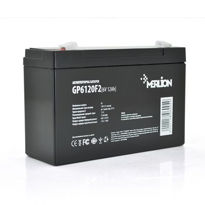 Аккумуляторная батарея MERLION AGM GP6120F2 6 V 12Ah ( 150 x 50 x 95 (100) ) Q10 GP6120F2 фото