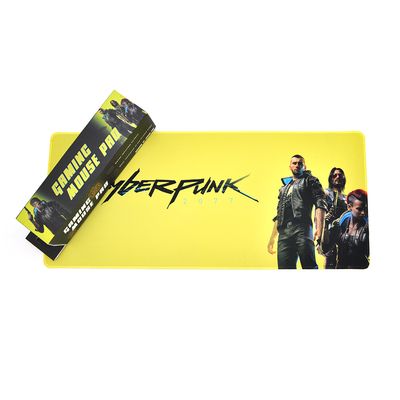 Коврик 300*700 тканевой Cyberpunk Label с боковой прошивкой, толщина 3 мм, цвет Yellow, Пакет YT-KCkLl/300*700 фото