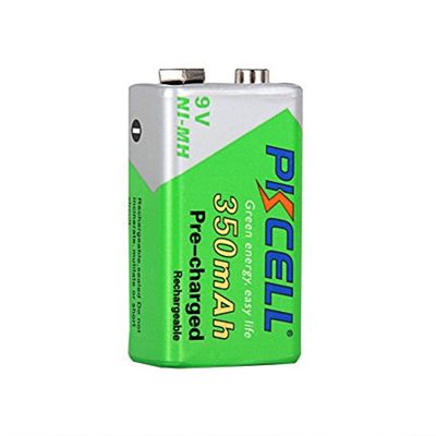Акумулятор PKCELL 9V/350mAh, крона, NiMH Rechargeable Battery, 1 штука в блістері ціна за блістер Q10 PC/6LR61/350-1B фото