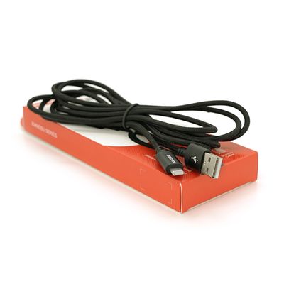 Кабель iKAKU KSC-698 XIANGSU Smart fast charging data cable for iphone, Black, длина 2м, BOX KSC-698-L фото