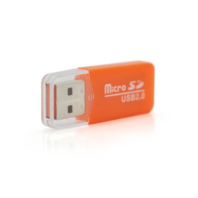 Кардрідер універсальний MERLION CRD-1OR TF / Micro SD, USB2.0, Orange, OEM Q50 CRD-1OR фото