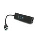 Хаб USB 3.0, 3 порти USB 3.0 + 1 порт Ethernet, Black, BOX YT-3H3+1 фото 1