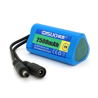 Аккумуляторная батарея литиевая QiSuo 12V 2.5A с элементами Li-ion 18650, DC5.5x2.1, (37x37x67mm) QS-12025W фото
