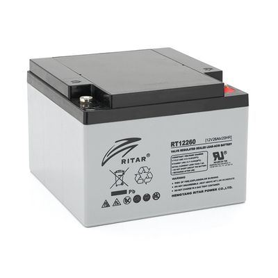 Аккумуляторная батарея AGM RITAR RT12260, Gray Case, 12V 26.0Ah (166 х 178 х125 ) Q1 RT12260 фото