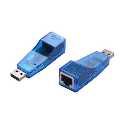 Контроллер USB 2.0 to Ethernet - Сетевой адаптер 10/100Mbps, Blue, BOX FY-1026 фото
