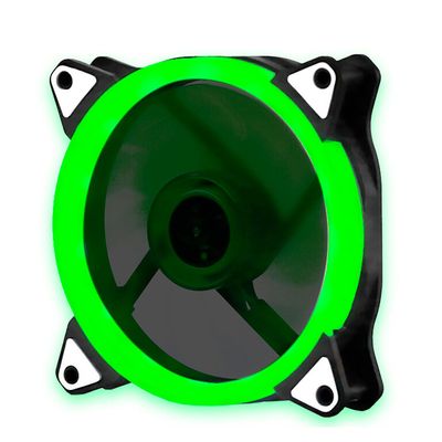 Кулер корпусной 12025 DC sleeve fan 3pin + 4pin - 120*120*25мм, 12V, 1100об/мин, Green, односторонний SRHX-Gr фото