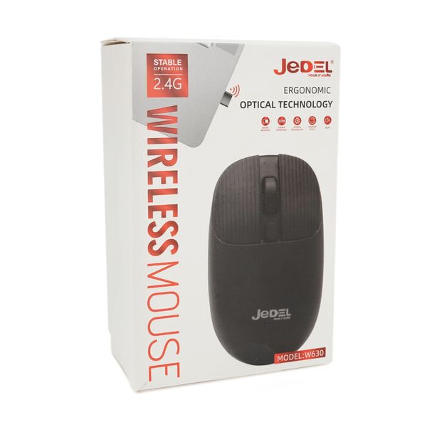 Миша бездротова JEDEL W630, 1000DPI, Black, 2.4GHZ, Box JEDEL W630 фото