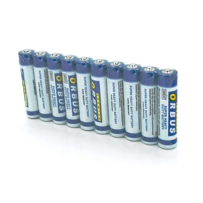 Батарейка солевая Orbus Zinc Carbon 1.5V AAA/LR03, 10 штук shrink ORBZnC/LR03-10S фото