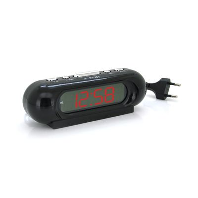 Електронний годинник VST-716, будильник, живлення від кабелю 220V, Red Light VST-716/R фото
