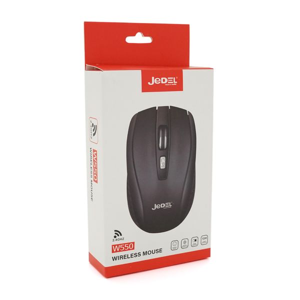 Миша бездротова JEDEL W550, 1000DPI, Black, 2.4GHZ, Box JEDEL W550 фото