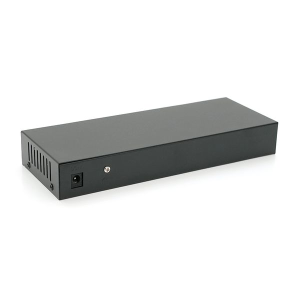 Коммутатор POE 48V с 8 портами POE 100Мбит + 2 порт Ethernet (UP-Link) 100Мбит, корпус - металл, Black, БП в комплекте, Q18 JY-8+2BZDW фото