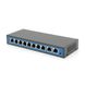Комутатор POE 48V з 8 портами POE 100Мбит + 2 порт Ethernet (UP-Link) 100Мбит, корпус - метал, Black, БП в комплекті, Q18 JY-8+2BZDW фото 1