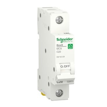 Автоматичний вимикач Schneider RESI9 20А, 1P, крива С, 6кА R9F12120 фото