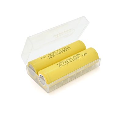 Аккумулятор 18650 Li-Ion LG LGDBHE21865, 2500mAh, 20A, 4.2/3.6/2.5V, Yellow , PVC BOX, 2 шт в упаковке, цена за 1 шт LGDBHE21865 фото