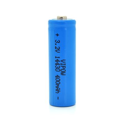Литий-залiзо-фосфатний акумулятор 14430 Lifepo4 Vipow IFR14430 TipTop, 400mAh, 3.2V, Blue Q50/500 IFR14430-400mAhTT фото