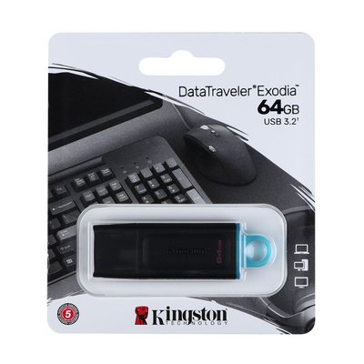 USB флеш-накопичувач 3.2 Kingston DataTraveler Exodia 64GB ЦУ-00039801 фото