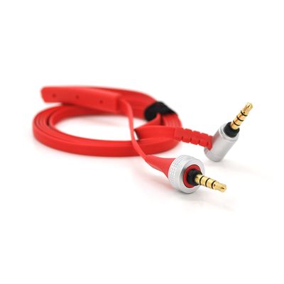 Кабель AUX Sony Audio DC3.5 тато-тато 1.0м, CCA Stereo Jack, (плоский) Red cable, OEM YT-AUXSY(M)/(M)-1-R фото