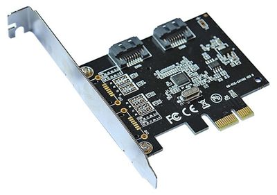 Контроллер PCI-E=>SATA 3.0, ASM1061, 6Gb/s, 2 порта внутренних, BOX ASM1061 фото