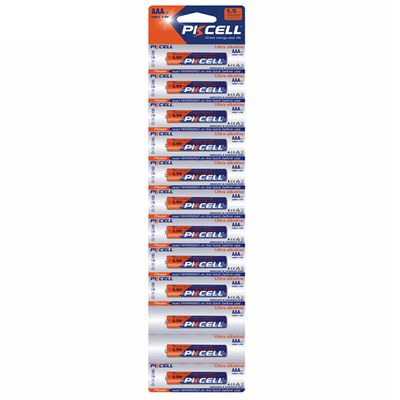 Батарейка сольова PKCELL 1.5V AAA / R03, 12 штук в блістері ціна за блістер, Q10/60 PC/R03-12B фото
