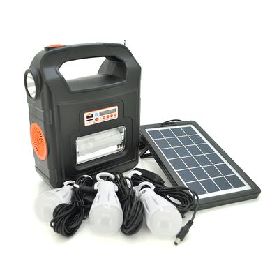 Переносний ліхтар RT910BT+Solar, 1+1 режим, Радіо+ Bluetooth колонка, вбудований аккум, 3 лампочки 3W, USB вихід, Black/Orange RT910BT+ фото