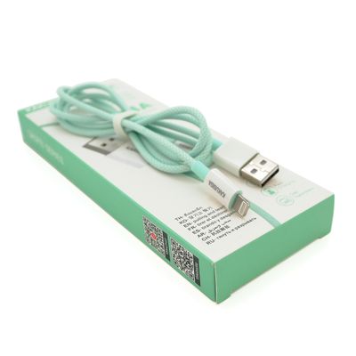 Кабель iKAKU KSC-723 GAOFEI smart charging cable for iphone, Green, длина 1м, 2.4A, BOX KSC-723-G-L фото