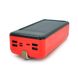 Power bank KKD-8W 80000 mAh Solar, flashlight, Input: 5V/2.1A(microUSB, TypeC, Lightning), Output: 5V /2.1A(4xUSB), plastic, Red, BOX KKD-8W-R фото 1