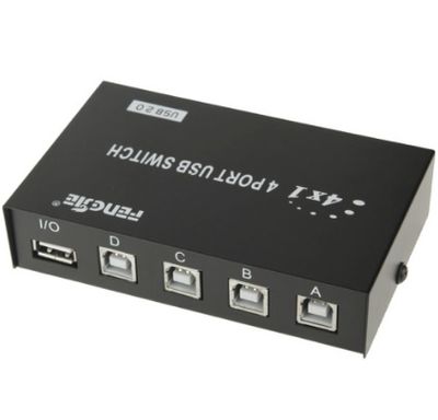 Коммутатор 4 Port USB 2.0 PC to Scanner Printer Sharing Switch Box YT-SW 4USB/SPSS фото
