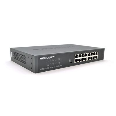 Коммутатор POE Mercury SG116PS 14 портов POE 100Мбит + 2 порт Ethernet (UP-Link) 100 Мбит, БП встроенный, крепления в стойку, BOX (294*180*44) SG116PS фото