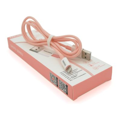 Кабель iKAKU KSC-723 GAOFEI smart charging cable for iphone, Pink, длина 1м, 2.4A, BOX KSC-723-P-L фото