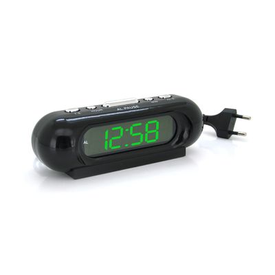 Електронний годинник VST-716, будильник, живлення від кабелю 220V, Light Green Light VST-716/LG фото